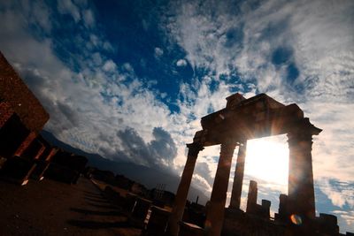 Low angle view of sky during sunset