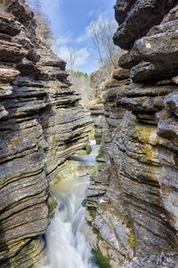 Scenic view of waterfall