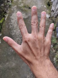 Close-up of human hand