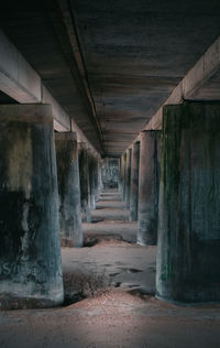 Below view of bridge on sand