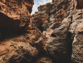 Rock formation on land