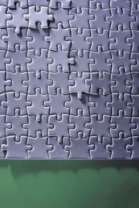 Close-up of jigsaw pieces