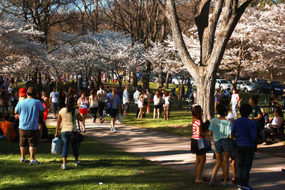 Group of people in park