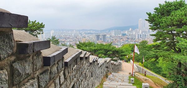 Panoramic shot of buildings against sky