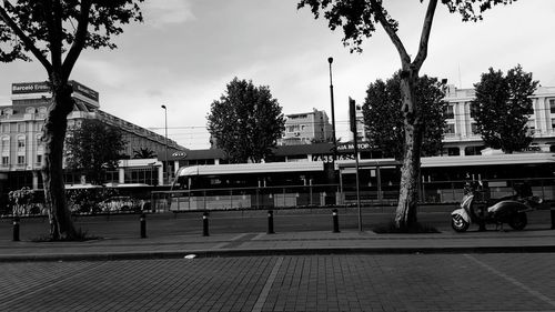 View of buildings along road