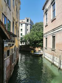 Canal amidst buildings in city