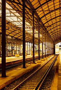 Railroad station platform