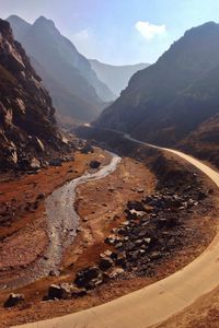 Road passing through mountains