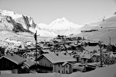 View of snow covered mountains