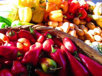 Close-up of vegetables for sale in market