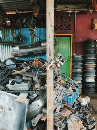 Interior of abandoned machine