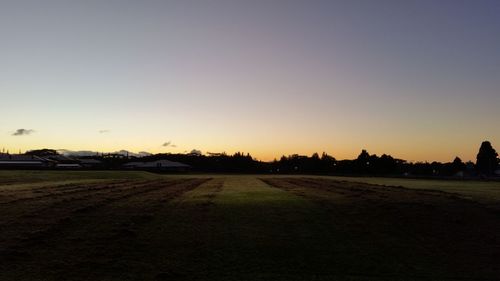 View of landscape at sunset