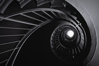 Low angle view of spiral staircase