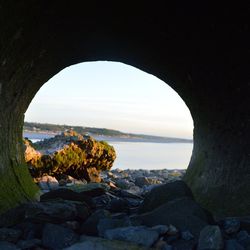 Rock formations in sea