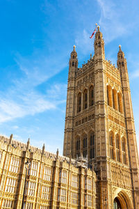 Low angle view of buildings against sky