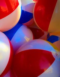 Close-up of red balloons