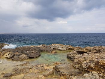 Scenic view of sea against sky