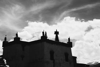 Low angle view of building against sky