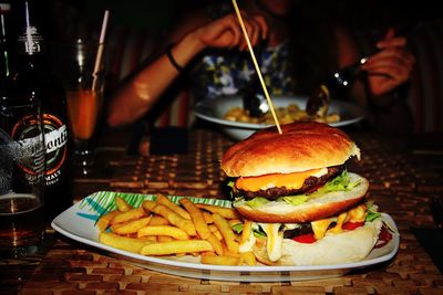 Close-up of hand holding food