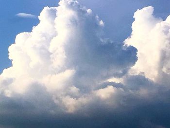 Low angle view of cloudy sky