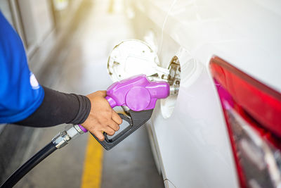 Man working on car