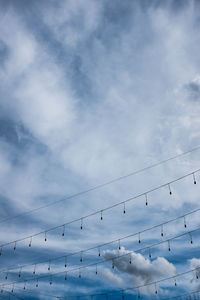 Low angle view of snow against sky