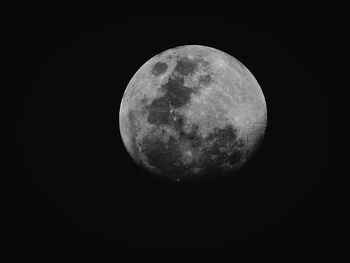 Close-up of moon against black sky