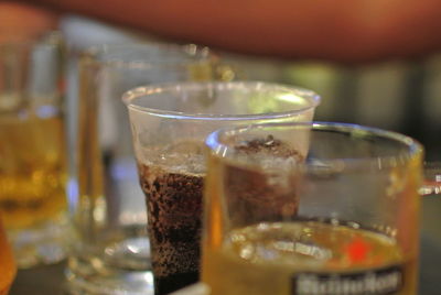 Close-up of drink on table