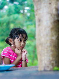 Portrait of cute little girl