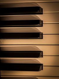 Directly above shot of piano keys