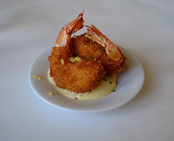 Close-up of food in plate on table