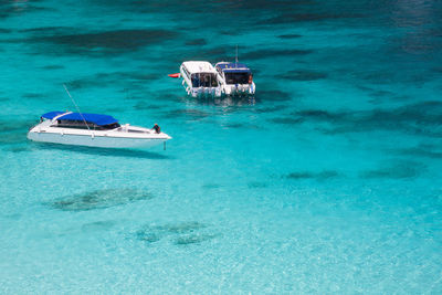 Sailboat sailing in sea