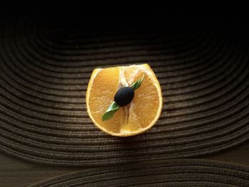 High angle view of fruit on table