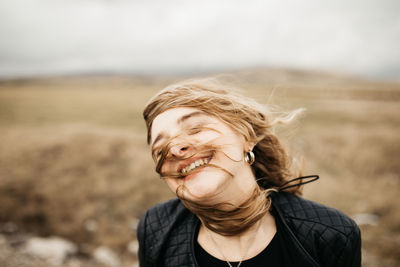 Portrait of a smiling young woman