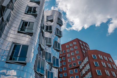 Low angle view of buildings against sky