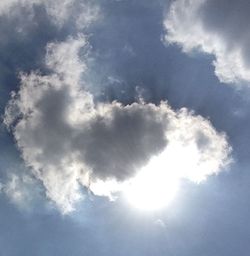 Low angle view of cloudy sky