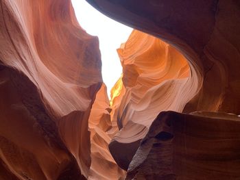 Low angle view of rock formations