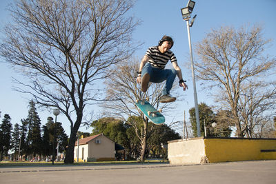 Skateboarder doing a trick