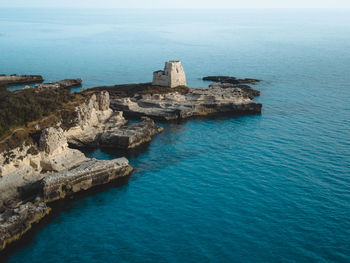 A great view on the grotta della poesia in puglia