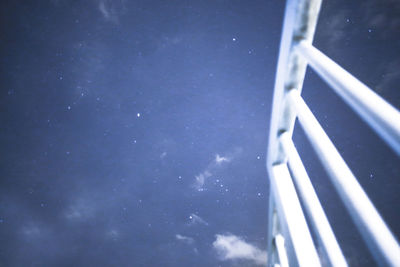 Close-up of water against blue sky