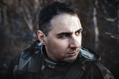 Close-up portrait of young man