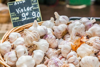 Close-up of food for sale at market stall