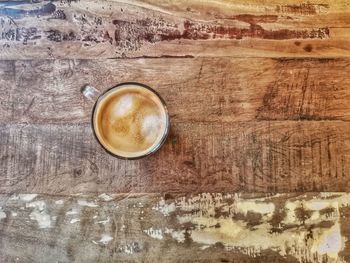 Directly above shot of coffee on table