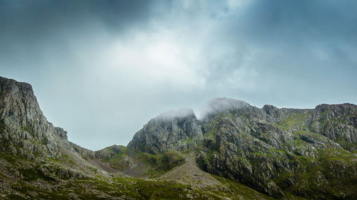 Panoramic view of mountains against sky