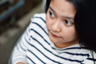 Close-up portrait of teenage girl