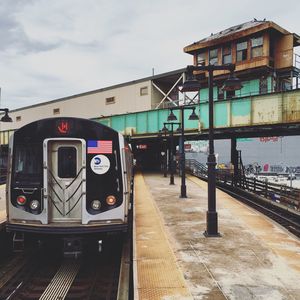 Railroad station platform