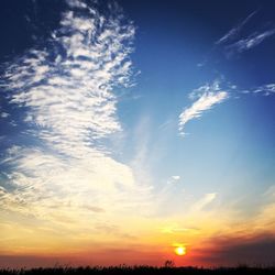 Scenic view of sunset over landscape