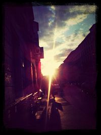 Sun shining through clouds