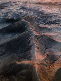 Aerial view of desert