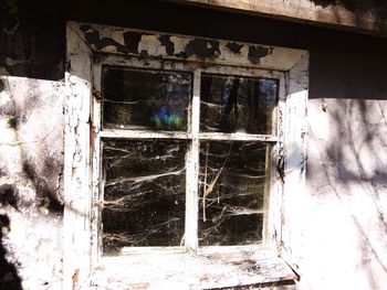 Close-up of abandoned house